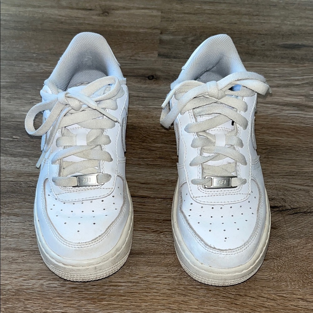 Boys White Nike Air Force 1s